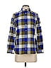 J.Crew 100% Cotton Plaid Blue Long Sleeve Button-Down Shirt Size 0 - photo 1
