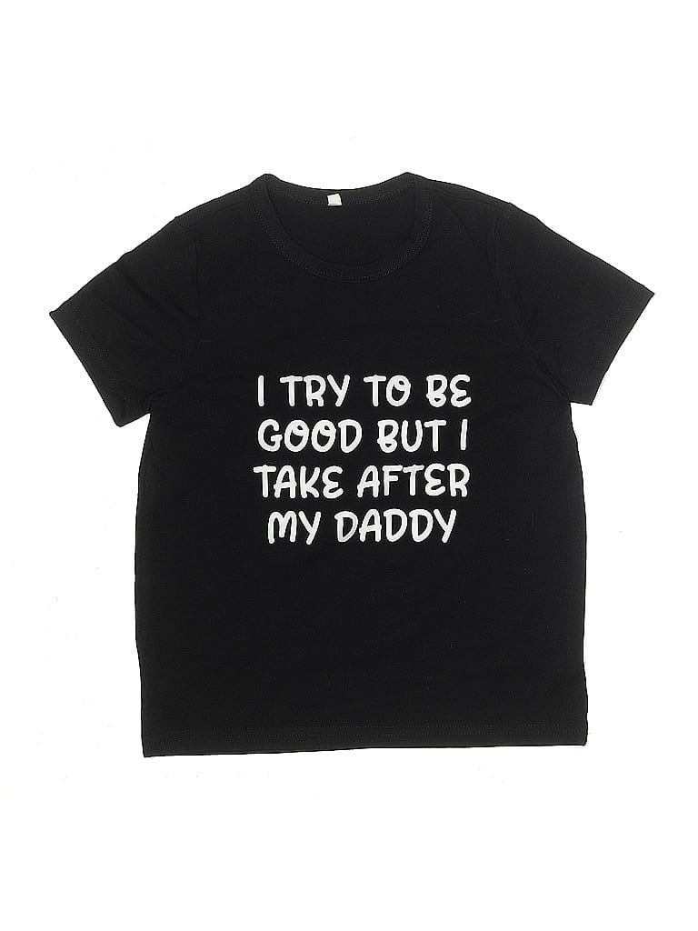 Pre-owned Unbranded Kids' Short Sleeve T-shirt In Black