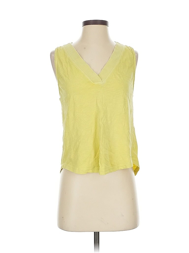 Pre-owned Daily Practice By Anthropologie Sleeveless T-shirt In Yellow