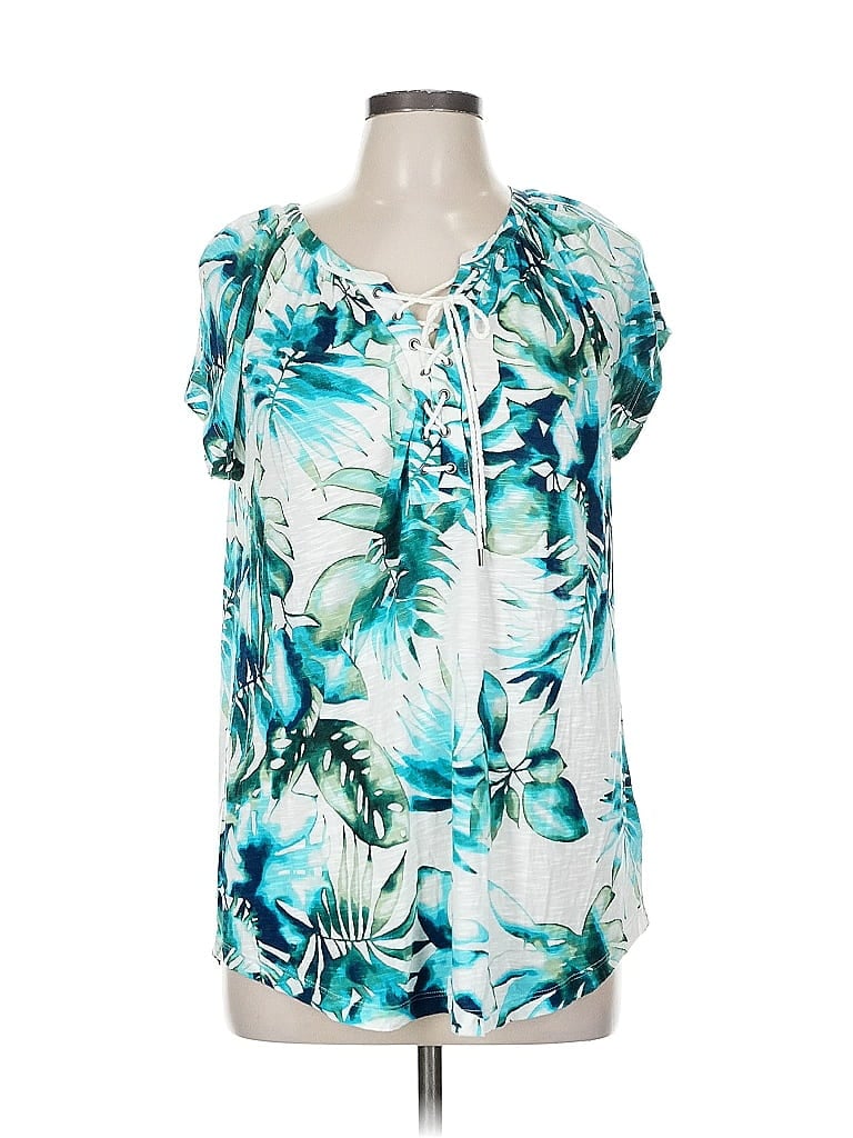 Pre-owned Chaps Short Sleeve T-shirt In Blue