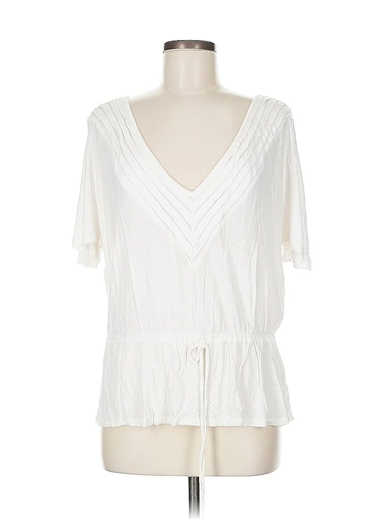 Pre-owned Ella Moss 3/4 Sleeve T-shirt In White