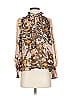 OPT 100% Polyester Brown Long Sleeve T-Shirt Size XS - photo 1