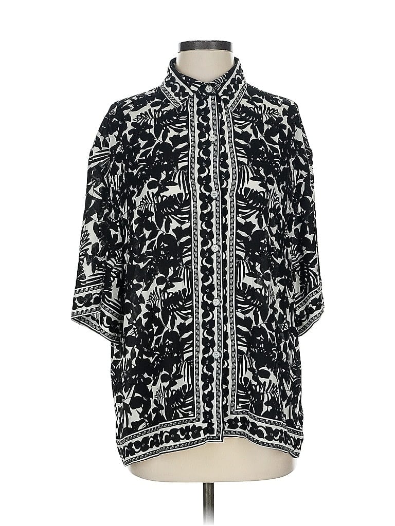 Pre-owned Max Studio 3/4 Sleeve Blouse In Black