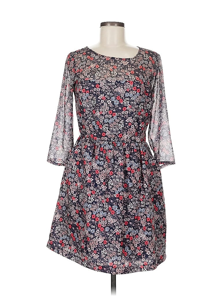 Pre-owned Stradivarius Casual Dress In Blue