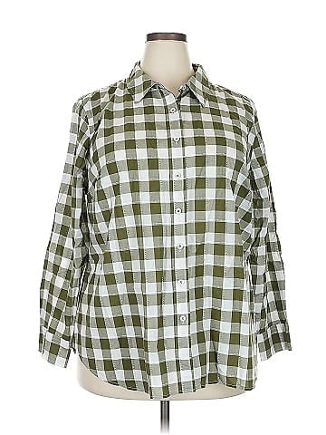 Talbots 3/4 Sleeve Button-Down Shirt (view 1)