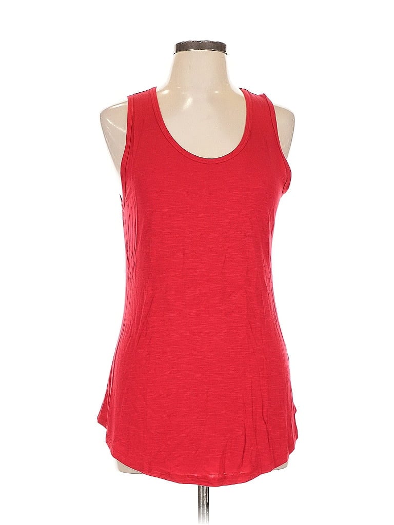 Pre-owned Lularoe Sleeveless Top Red Scoop Neck Tops