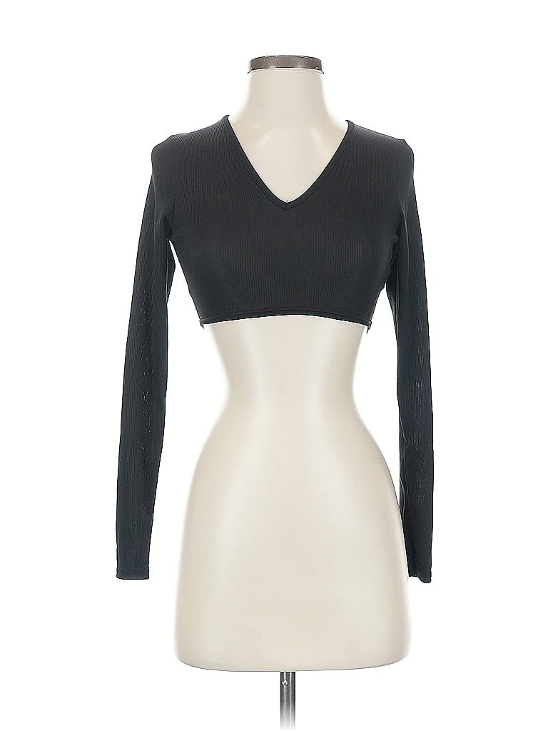 Pre-owned Nasty Gal Inc. Long Sleeve T-shirt In Black