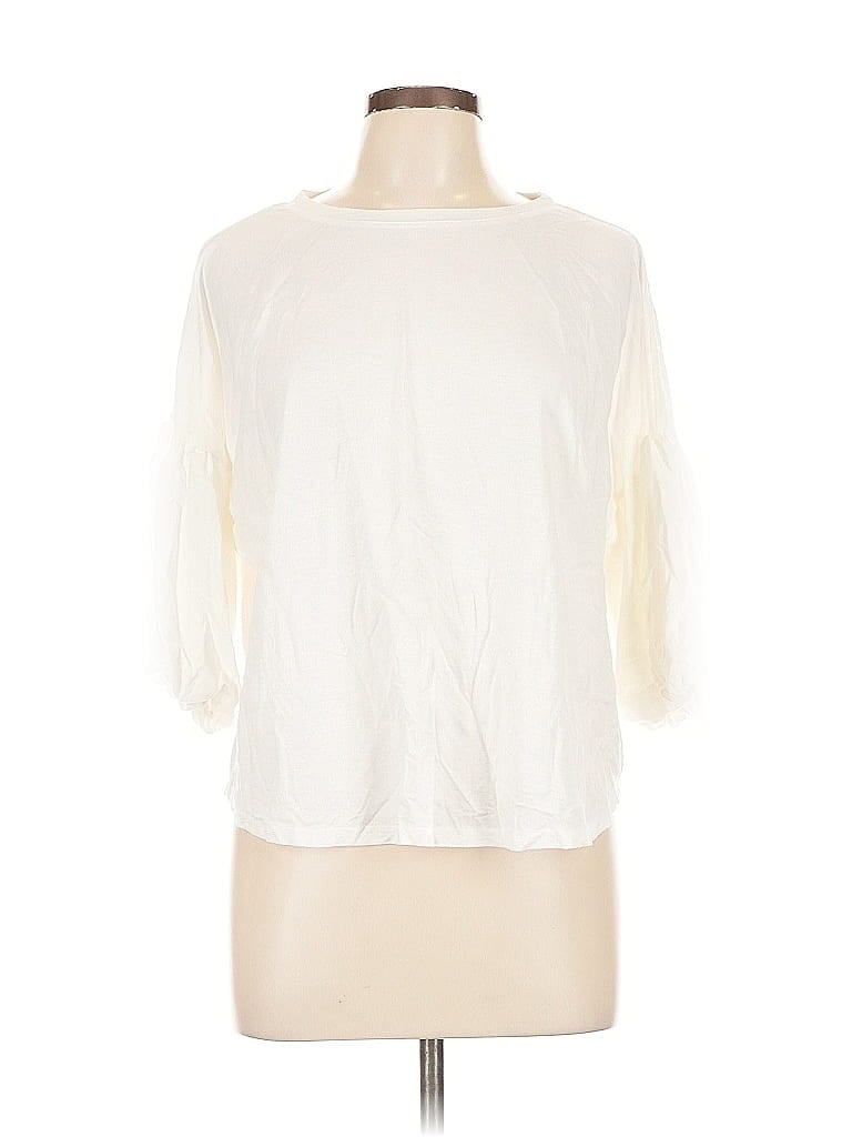 Pre-owned Miou Muse 3/4 Sleeve T-shirt In White