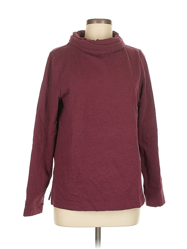 Pre-owned Talbots Outlet Turtleneck Sweater In Burgundy