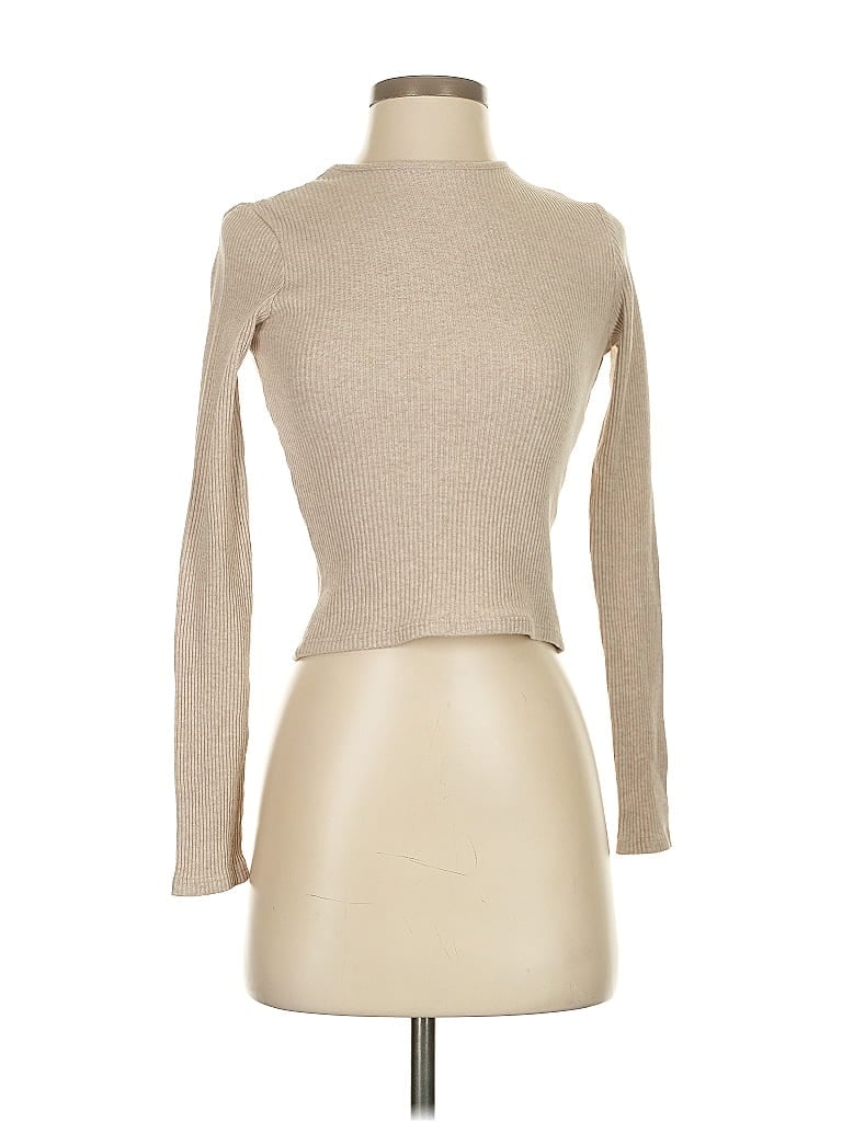 Pre-owned Prettylittlething Long Sleeve Turtleneck In Brown