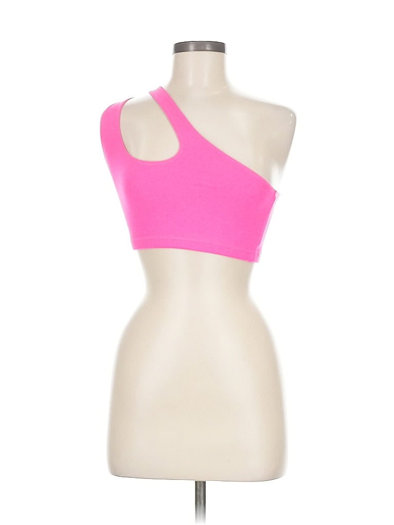 Pre-owned Assorted Brands Tank Top Pink One Shoulder Neckline Tops
