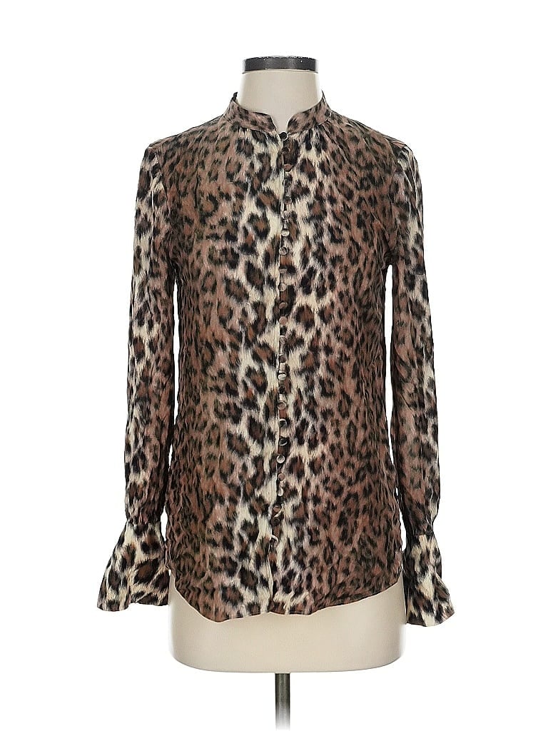 Click to view more detailed imagery on our partner's website Pre-owned Joie Long Sleeve Blouse In Brown