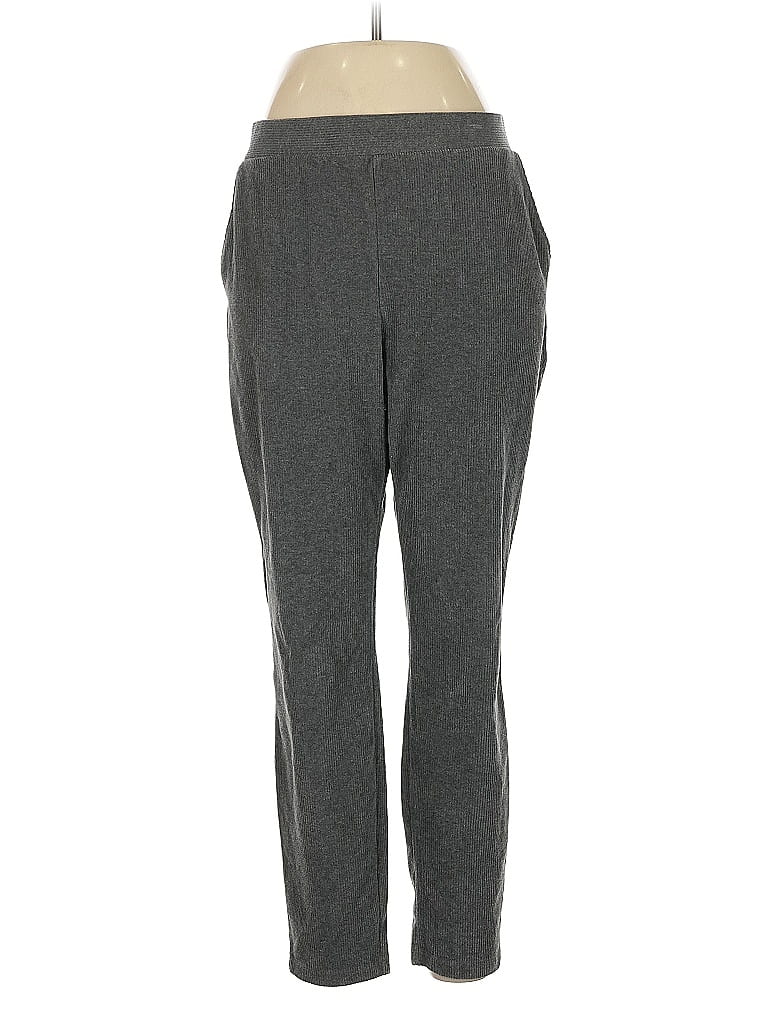 Pre-owned Lands' End Casual Pants In Gray