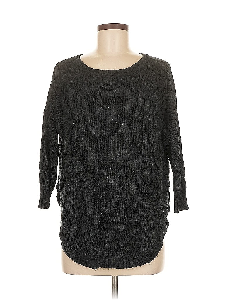 Pre-owned Express 3/4 Sleeve T-shirt In Gray