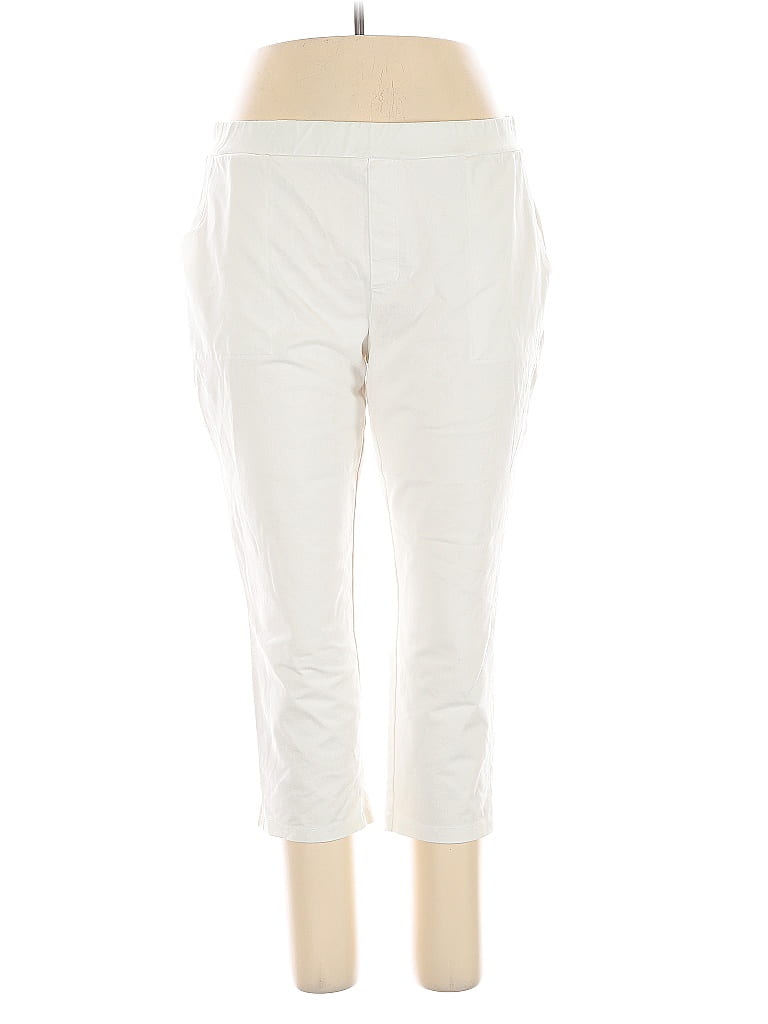 Pre-owned Susan Graver Casual Pants In White