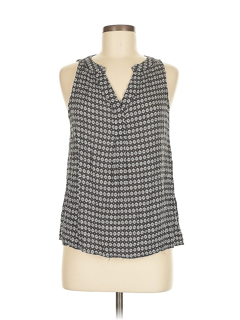 Pre-owned Anne Carson Tank Top Gray Halter Neckline Tops