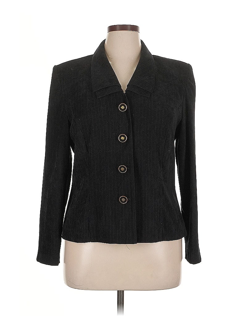 Pre-owned Karin Stevens Blazer Jacket In Black