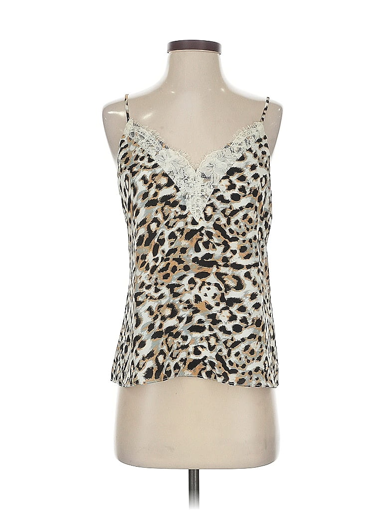 Click to view more detailed imagery on our partner's website Pre-owned Melrose And Market Sleeveless Top Tan Sweetheart Neckline Tops In Brown