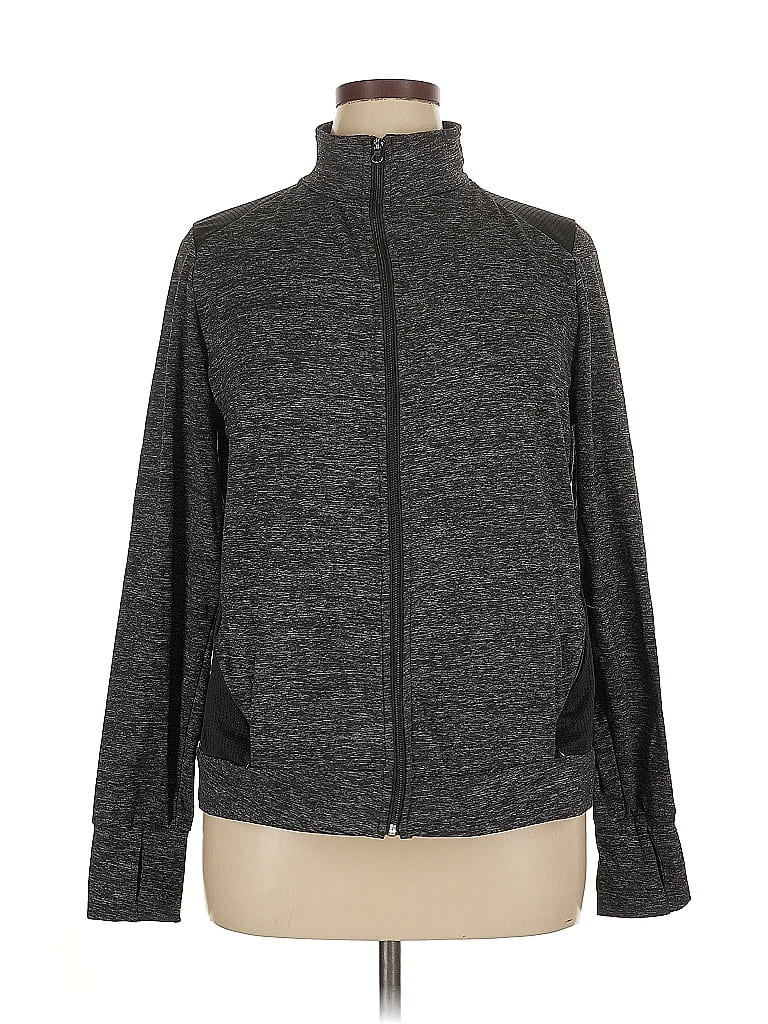 Pre-owned Daisy Fuentes Cardigan Sweater In Gray