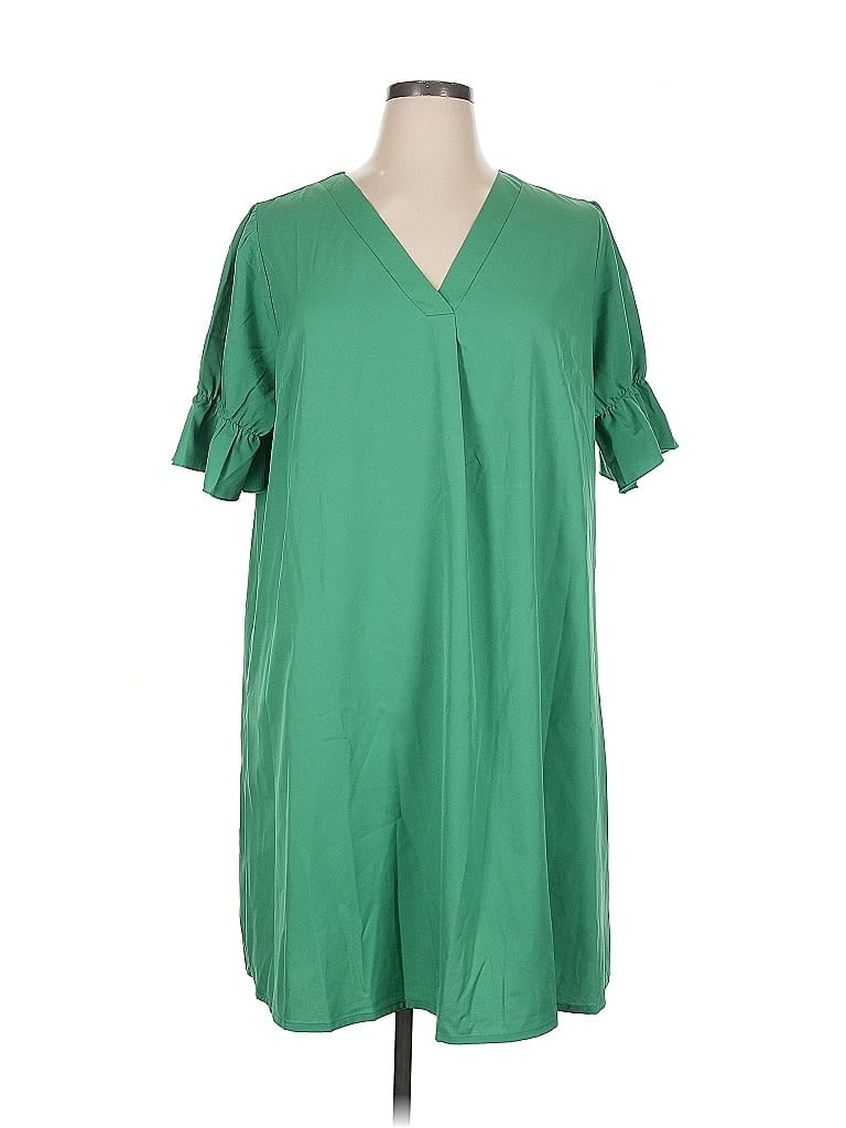 Pre-owned Shein Curve Casual Dress In Green