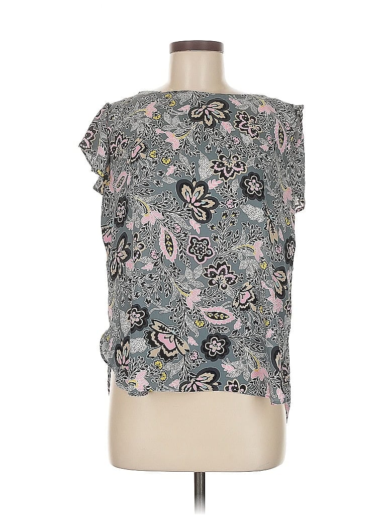 Pre-owned Ann Taylor Loft Outlet Sleeveless Blouse In Gray