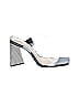 Schutz Color Block Silver Black Heels Size 7 1/2 - photo 1