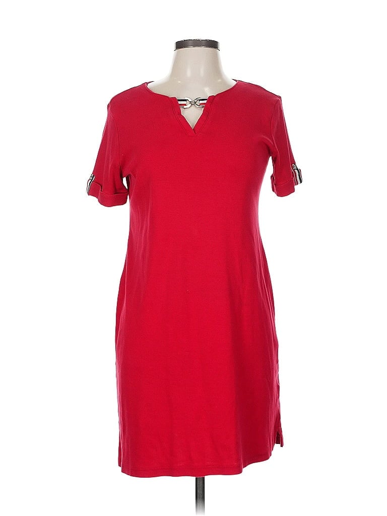 Pre-owned Karen Scott Sport Casual Dress In Red