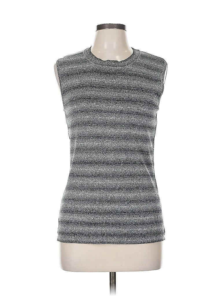 Pre-owned Doncaster Collection Sweater Vest In Silver