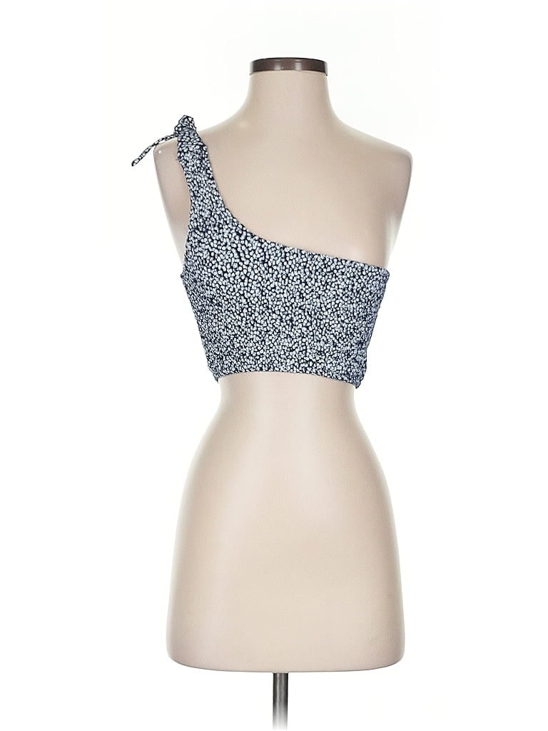 Pre-owned Adika Tube Top Blue One Shoulder Neckline Tops