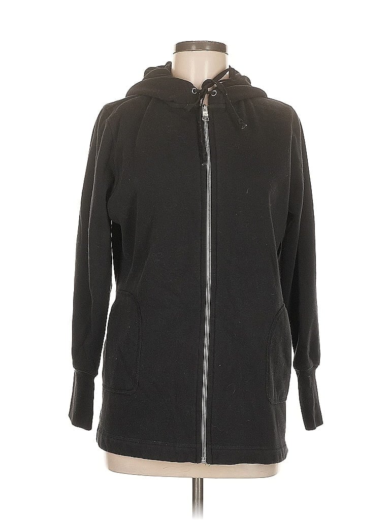 Pre-owned Unbranded Zip Up Hoodie In Black