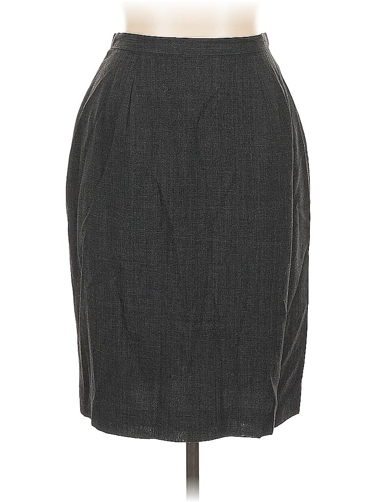 Pre-owned Larry Levine Formal Skirt In Gray