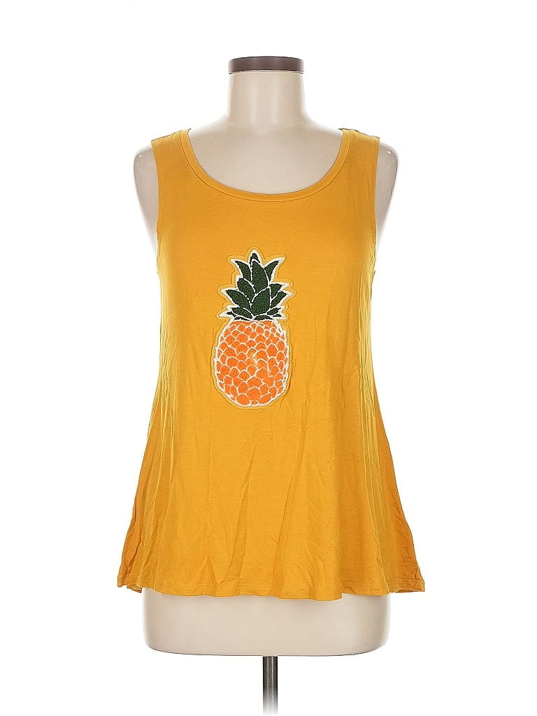 Pre-owned Cupio Sleeveless Top Yellow Halter Neckline Tops