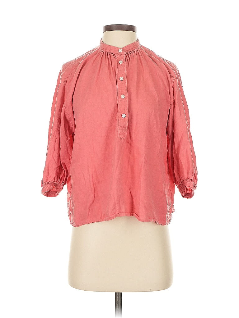Click to view more detailed imagery on our partner's website Pre-owned Uniqlo 3/4 Sleeve Button Down Shirt In Pink
