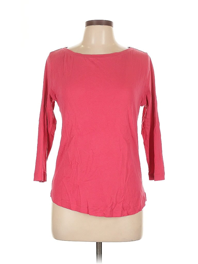 Pre-owned Ann Taylor 3/4 Sleeve T-shirt In Pink