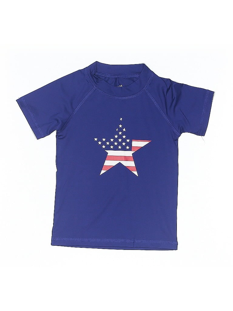 Pre-owned Assorted Brands Kids' Rash Guard In Blue