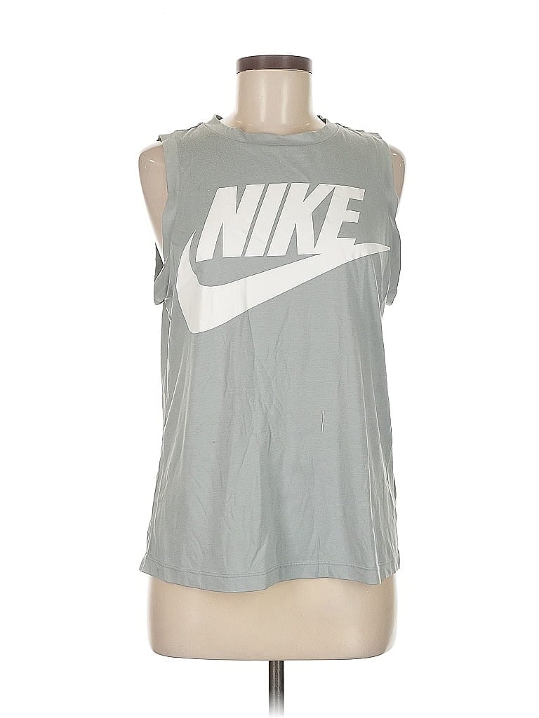 Pre-owned Nike Sleeveless T-shirt In Blue