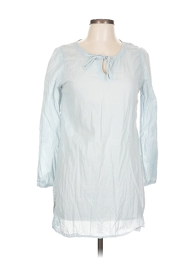Pre-owned Lucky Brand 3/4 Sleeve Blouse In Blue