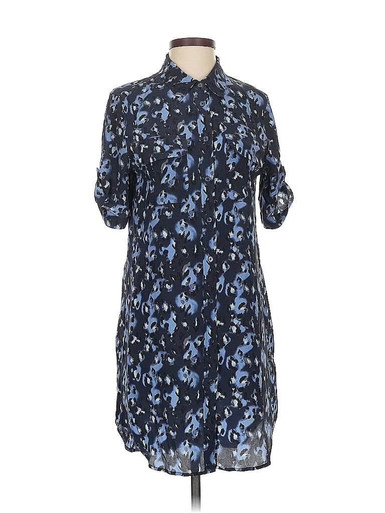 Pre-owned Equipment Casual Dress In Blue