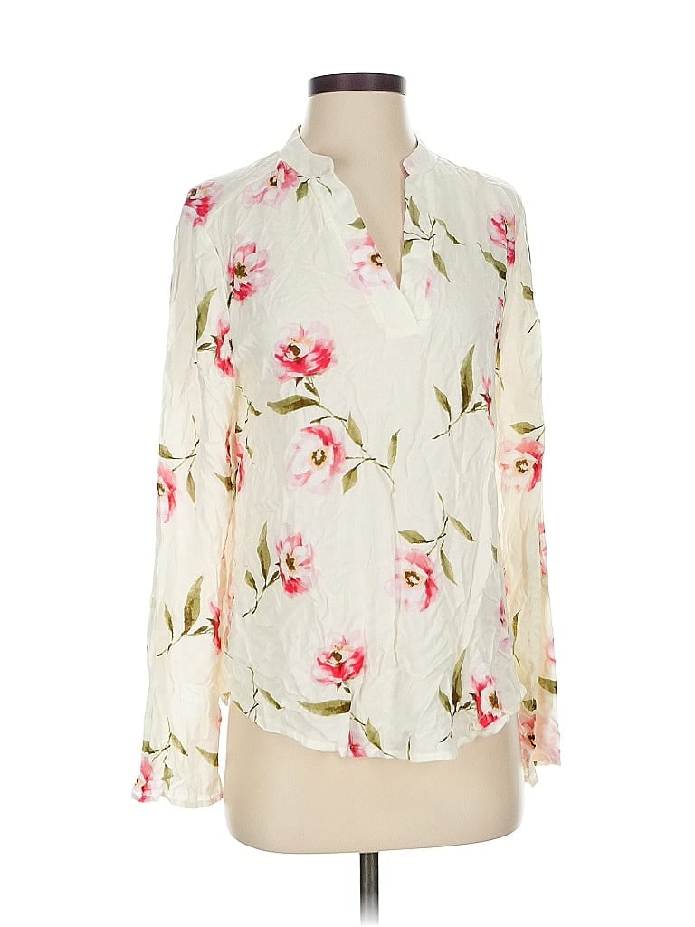 Click to view more detailed imagery on our partner's website Pre-owned Blu Pepper Long Sleeve Blouse In White