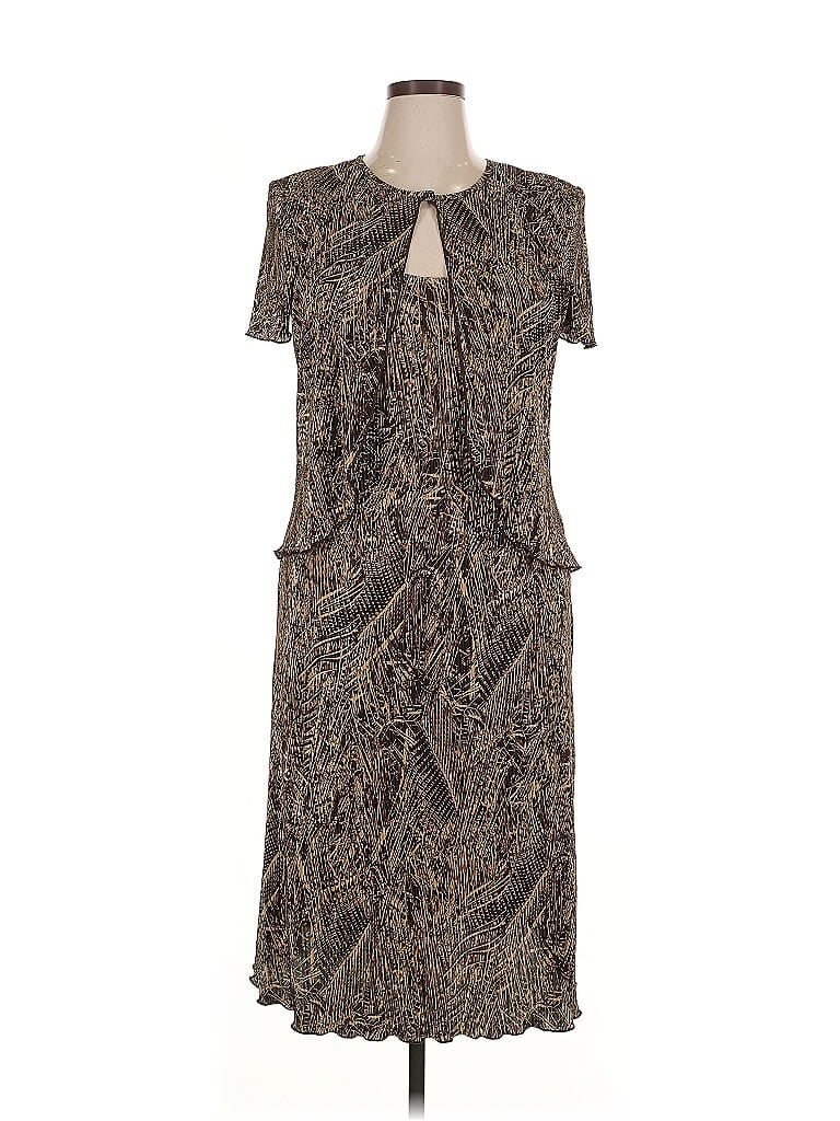 Pre-owned Connected Apparel Cocktail Dress In Brown