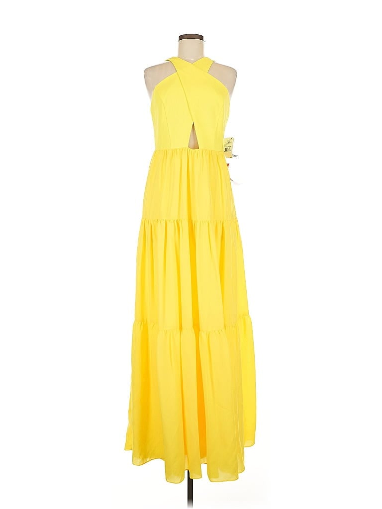 Aidan Mattox Cocktail Dress In Yellow
