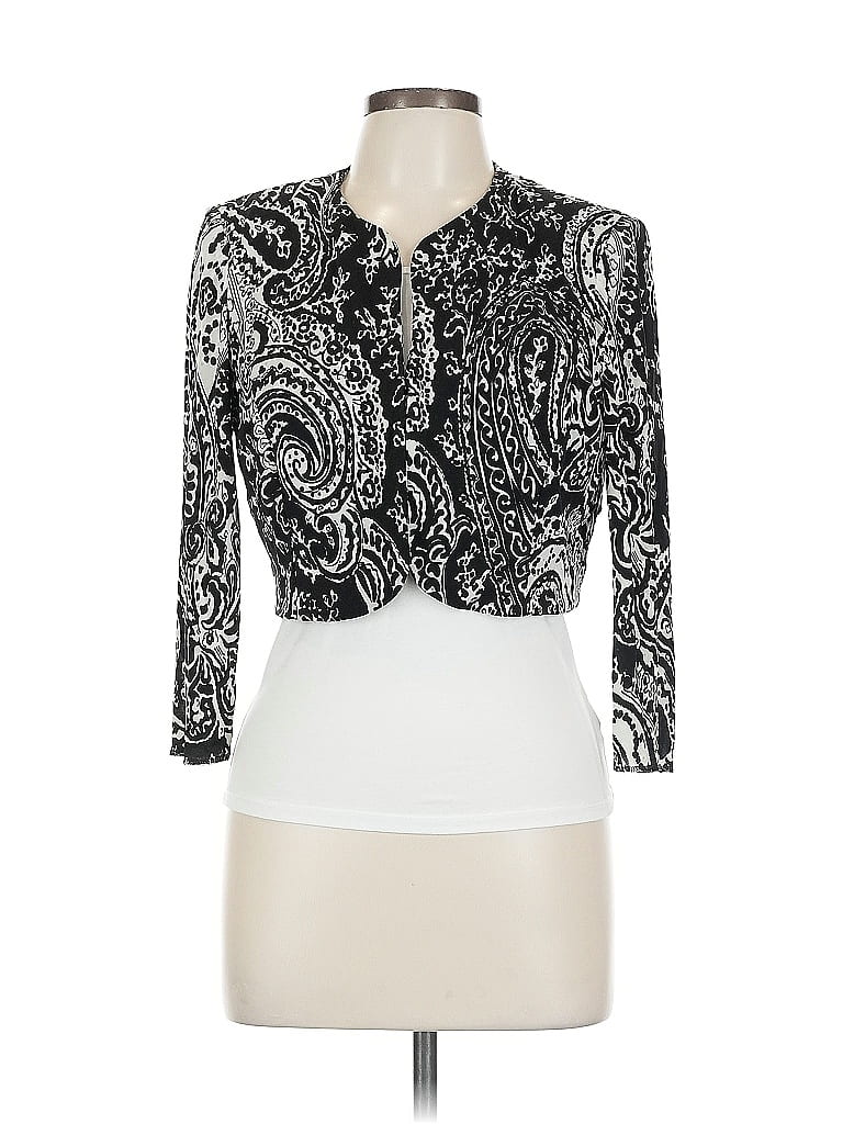 Pre-owned Jessica Howard 3/4 Sleeve Blouse In Black