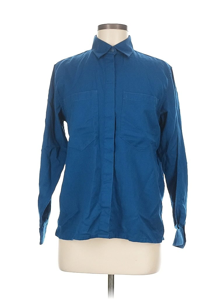 Pre-owned Missoni Long Sleeve Button Down Shirt In Blue