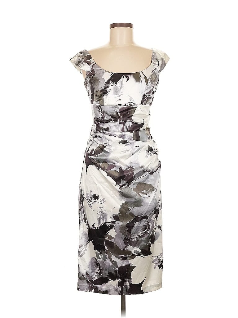 Pre-owned London Times Cocktail Dress In Gray