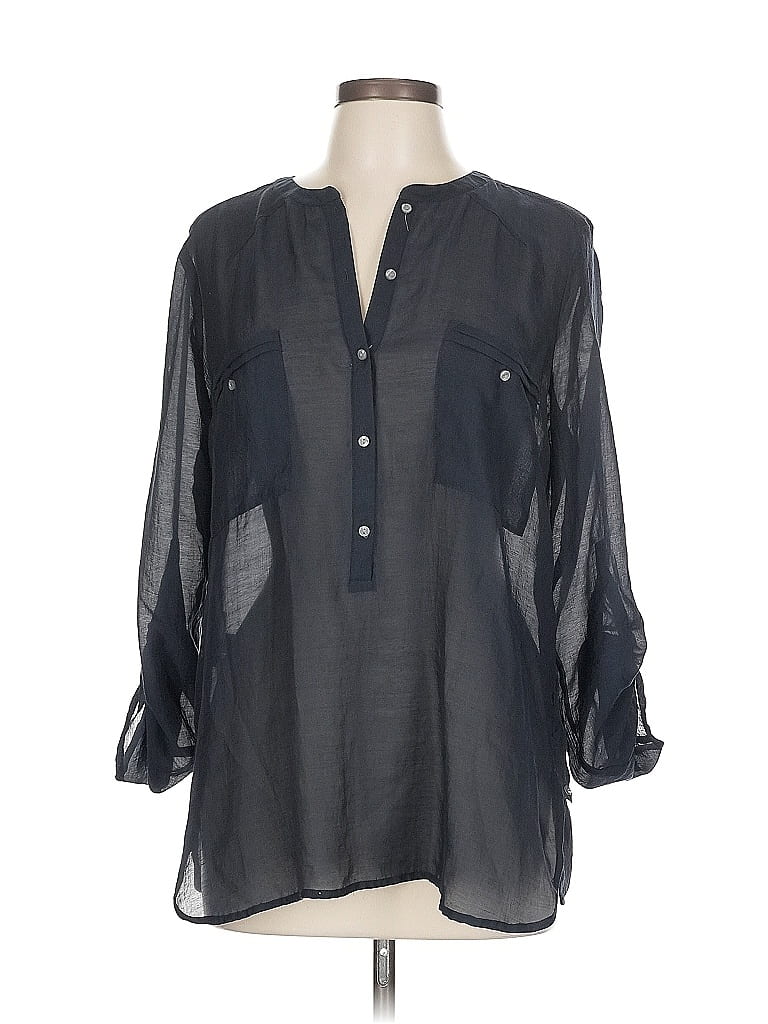 Click to view more detailed imagery on our partner's website Pre-owned Ann Taylor Loft 3/4 Sleeve Blouse In Black