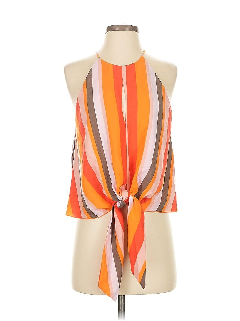 Pre-owned Vici Sleeveless Blouse In Orange