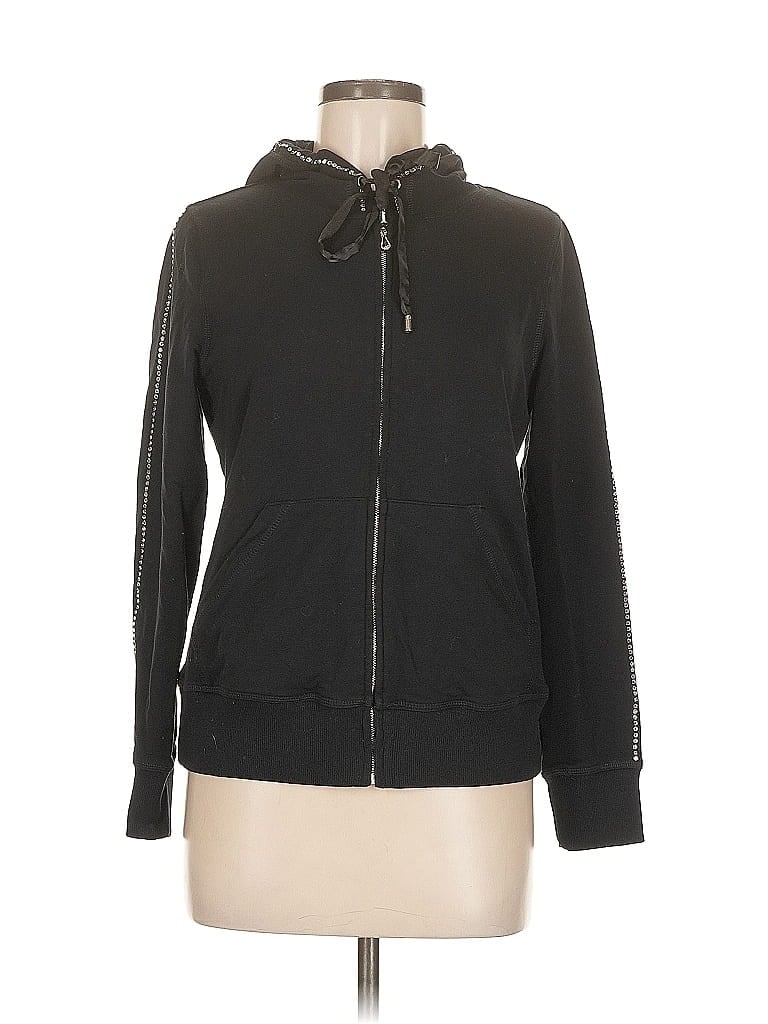 Pre-owned Assorted Brands Zip Up Hoodie In Black