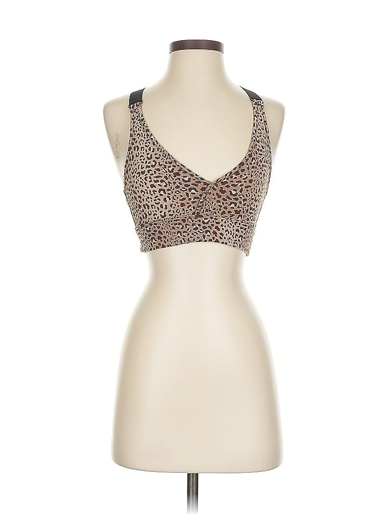 Pre-owned Varley Tank Top Brown Halter Neckline Tops