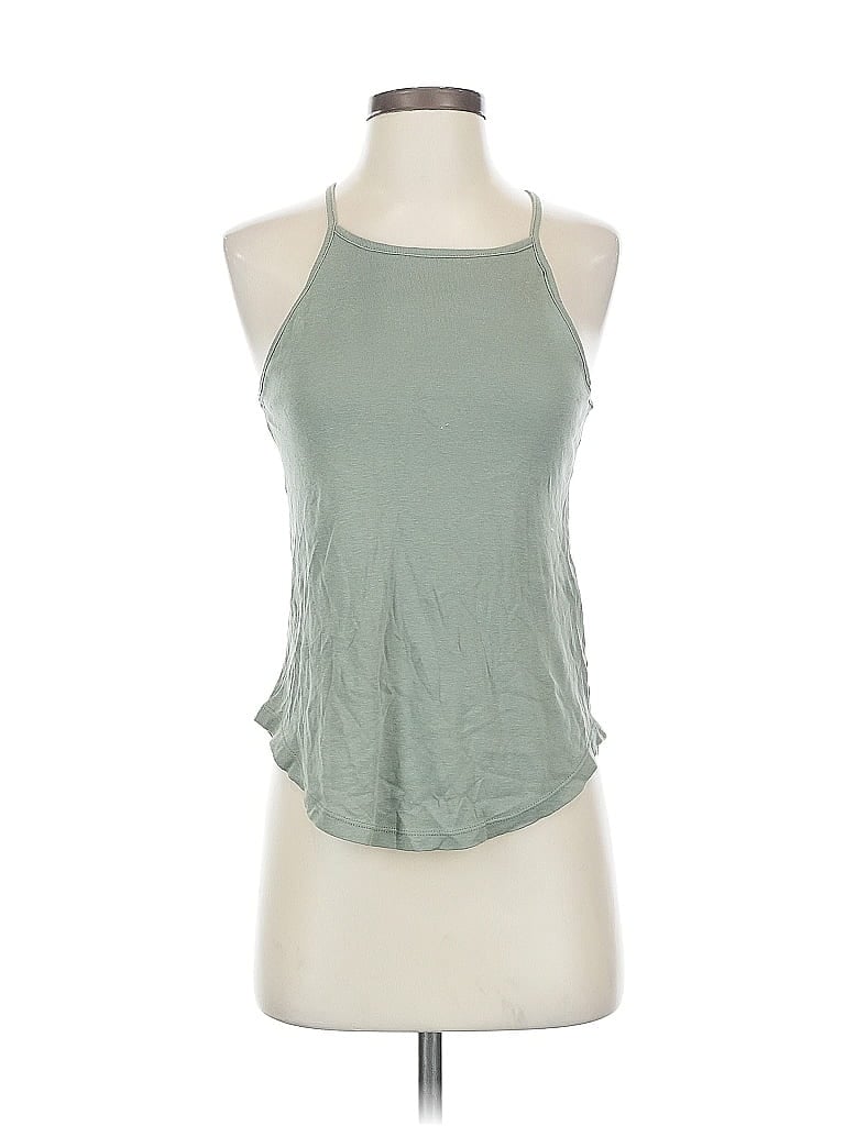 Pre-owned Splendid Tank Top Green Halter Neckline Tops