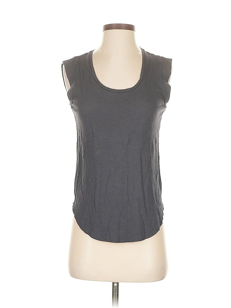 Pre-owned Ann Taylor Loft Sleeveless T-shirt In Gray